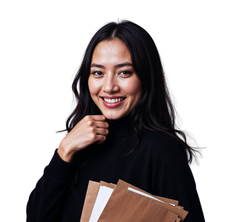 Young woman exploring career guidance FAQs on Planet of Students.